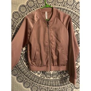 Nude/pinkish mural bomber jacket